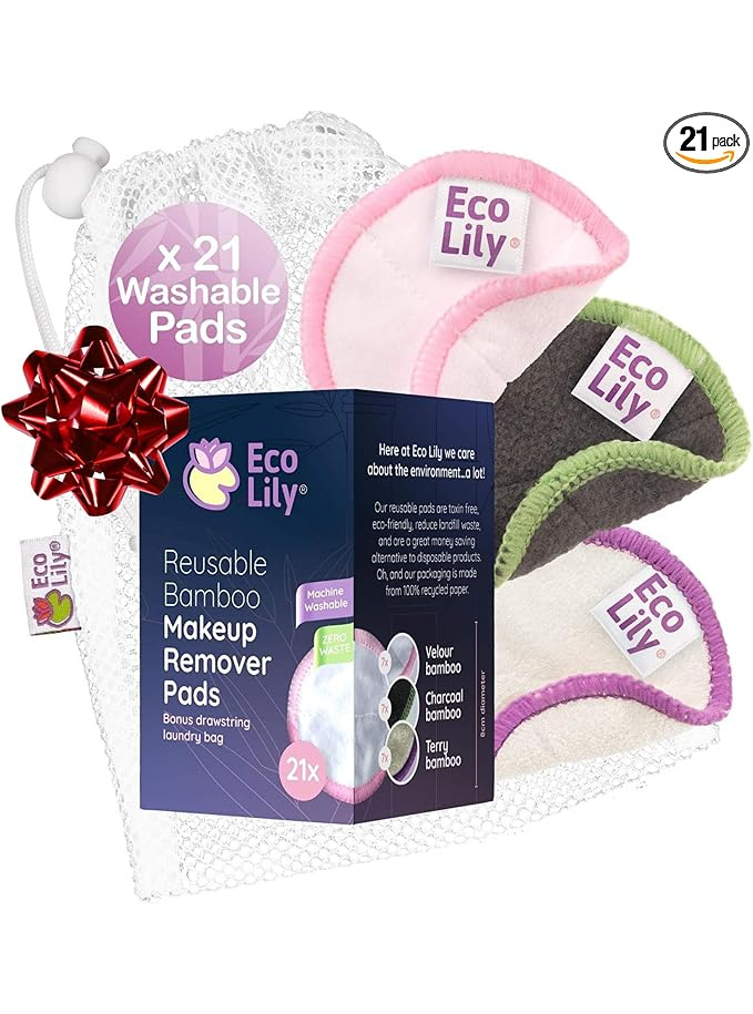 21 Tampons démaquillants réutilisables lavables en coton Maison zéro déchet