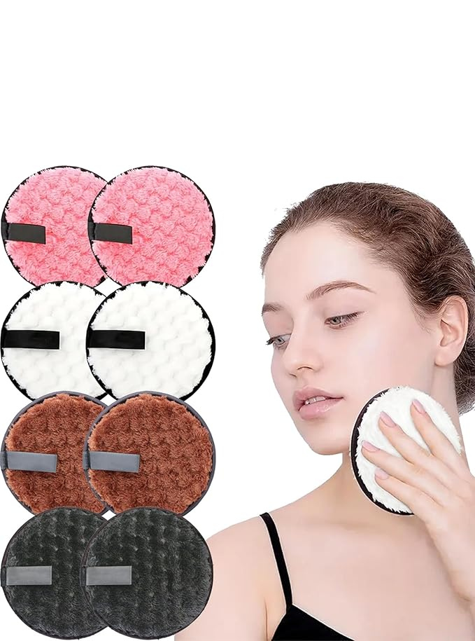 8 Pcs Cotons Démaquillants Lavables, Lingette Démaquillante Maison zéro déchet