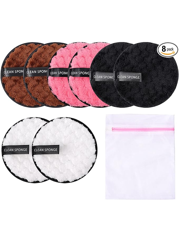 8 Pcs Coton Démaquillant Lavable réutilisables Maison zéro déchet