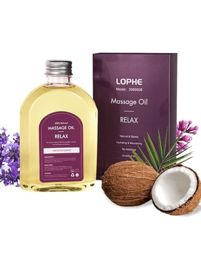 LOPHE huile de massage à la noix de coco pour Soulager Maison zéro déchet