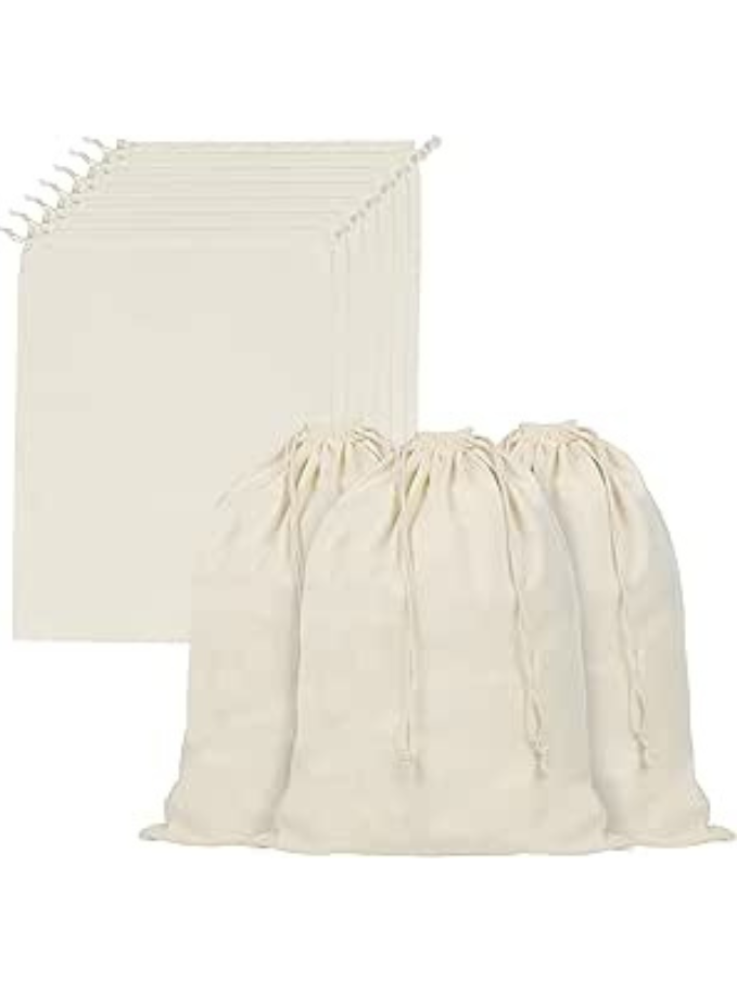 Sac Cordon Coton Mousseline Coulissantes (Lot de 10) Maison zéro déchet