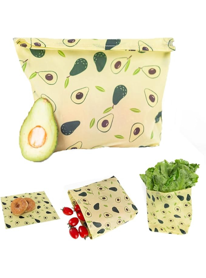 Sac de rangement en cire d'abeille pour légumes et fruits - Réutilisable Maison zéro déchet