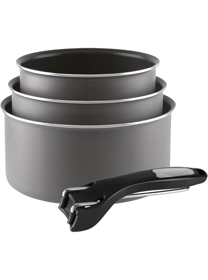 Sitram 710876 Lot de 3 Casseroles Coloris Taupe Ø 161820 cm Revêtement intérieur anti-adhésif sans PFOA 