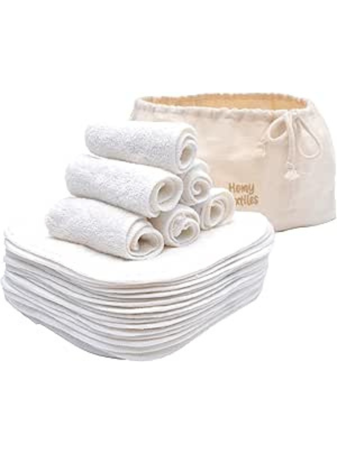 Lot de lingettes bambou et débarbouillettes en bambou Maison zéro déchet
