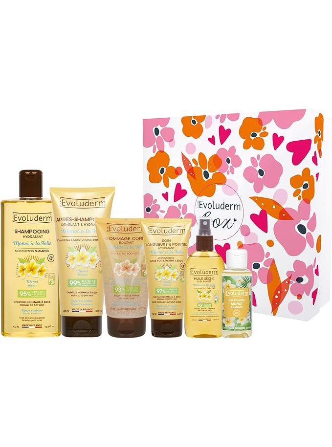 EVOLUDERM - Coffret Cadeau Bain Femme - Soins Corps Maison zéro déchet