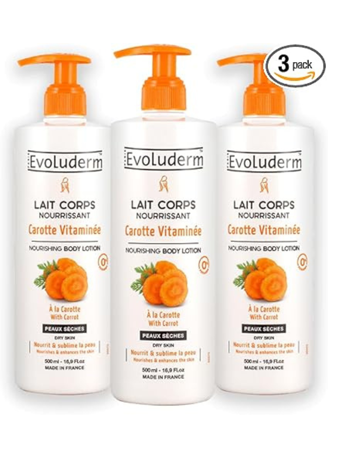 EVOLUDERM - Lait Corps Nourrissant Carotte Vitaminée - 500 ml Maison zéro déchet