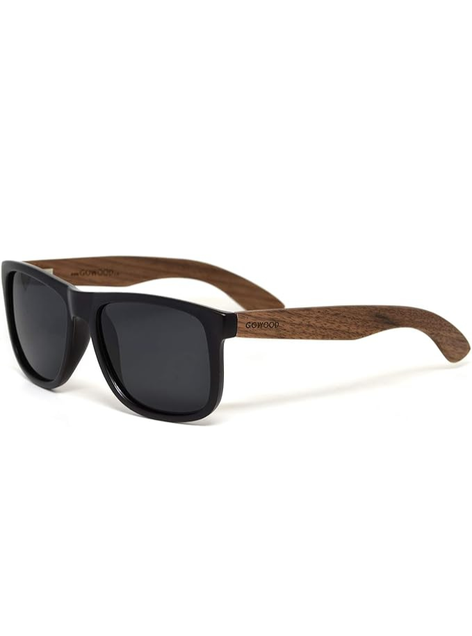 Lunettes de Soleil Carrées en Bois Hommes et Femmes Lunettes de Soleil Polarisées Maison zéro déchet