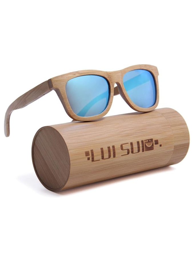 Lunettes en Bois de bambou naturel rétro fait à la main Maison zéro déchet