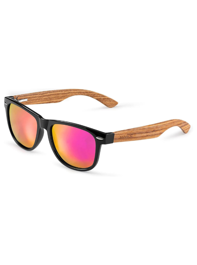 MIAROZ Lunettes de soleil en bois polarisées pour hommes Maison zéro déchet