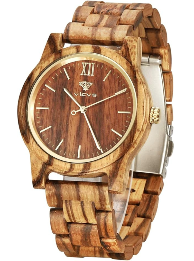 Montres en Bois pour Hommes et Femmes, Noyer Naturel Maison zéro déchet