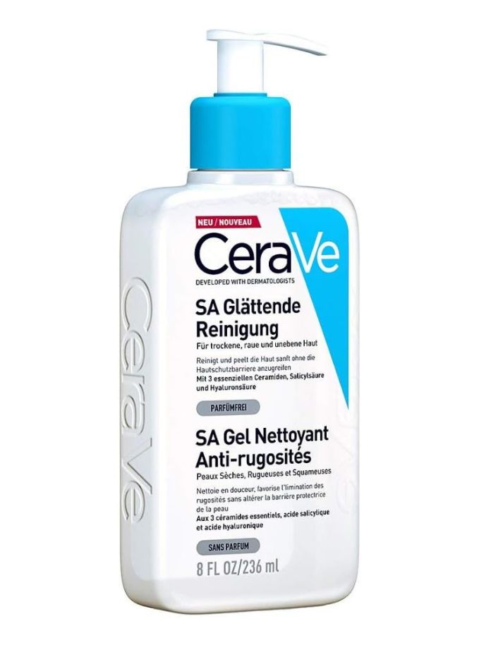 Nettoyant lissant gel nettoyant doux pour peaux sèches